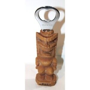 Vintage Hawaii Tiki Bottle Opener Resin Figure Barware Beer Cap Utensil Tool 5"